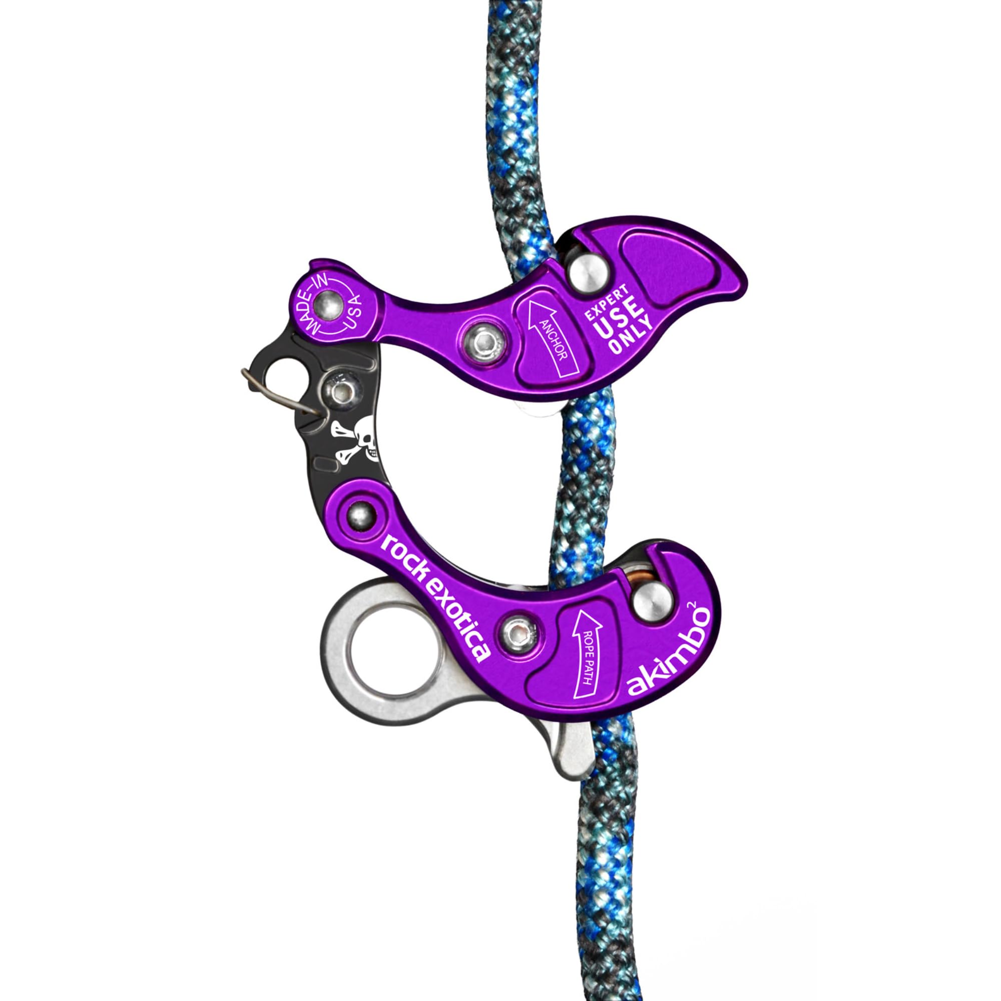 Rock Exotica Akimbo² - Versatile Mid-Line Attachable Rope Climbing and Descending Device