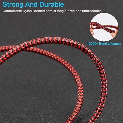 Miniatura 6 de Cable de carga múltiple (paquete de 3, 4 pies) 6 en 1 USB A/C a USB C/Micro USB/i-P, cable de carga múltiple para teléfono