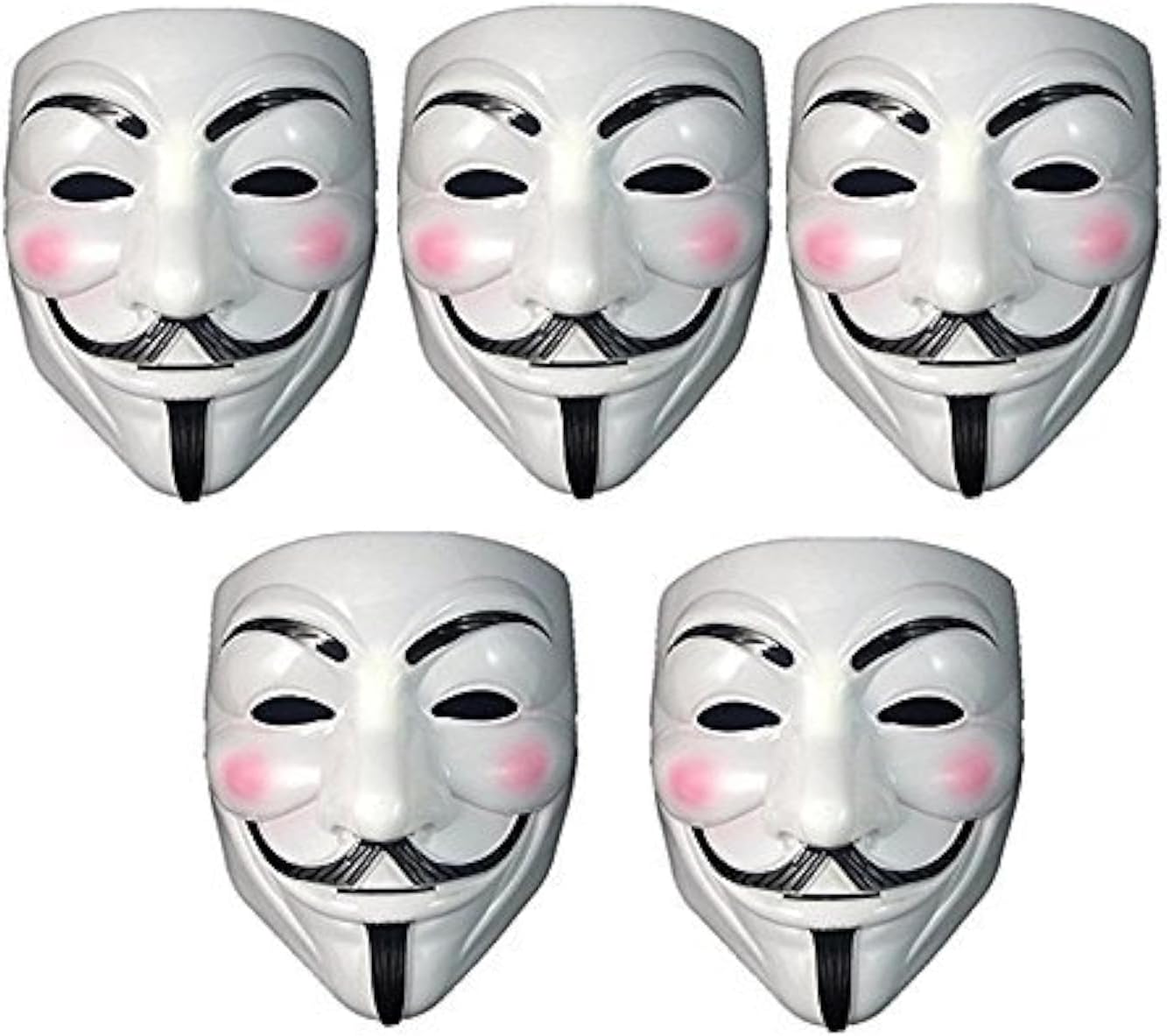 - FAVELA V for Vendetta Comic Face Mask Anonymous Guy Fawkes (White) Pack of 5 Party Face mask For Mens ,Womens