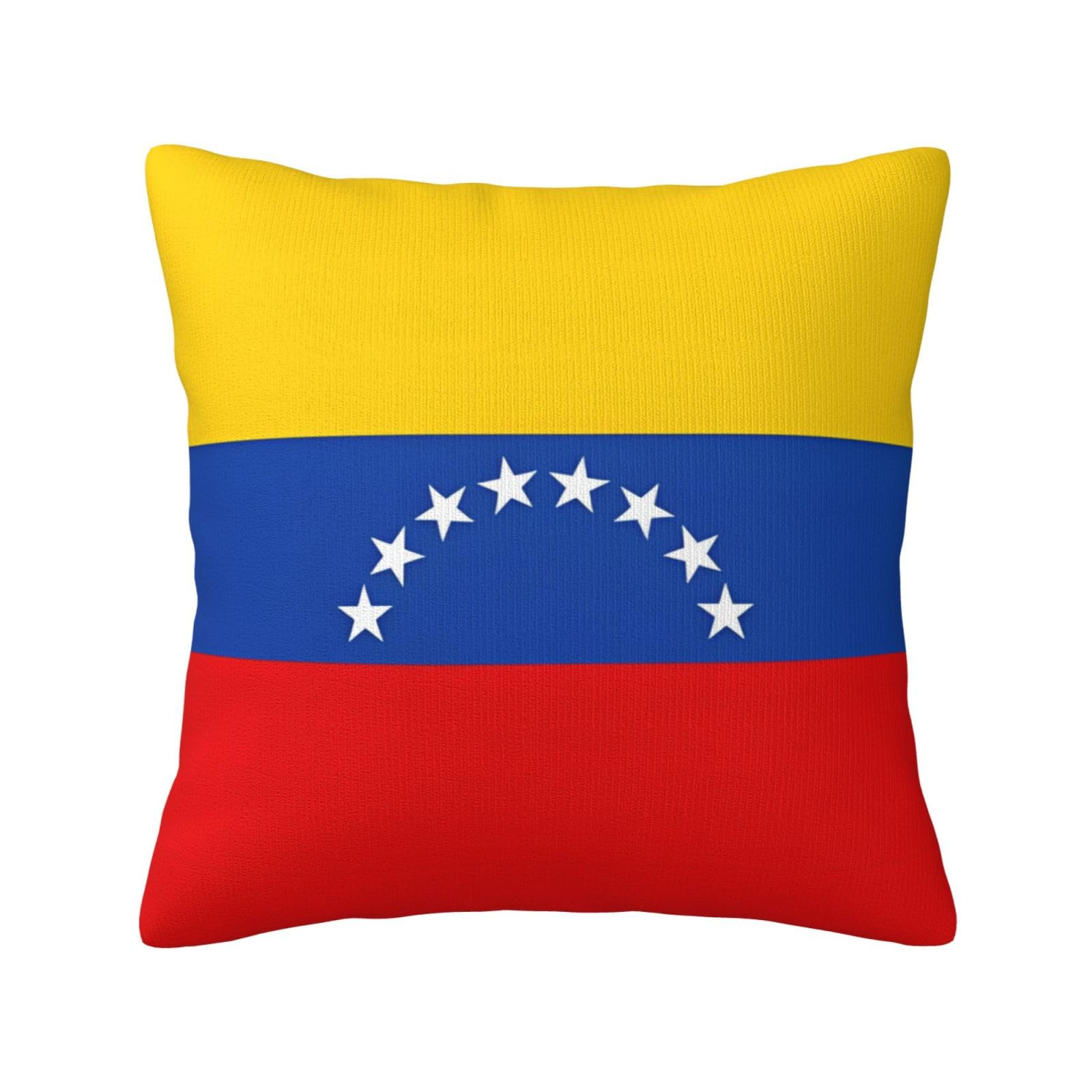 Flag of Venezuela Print Decorative Throw Pillow Covers for Sofa, Outdoor and World Cup Celebrations