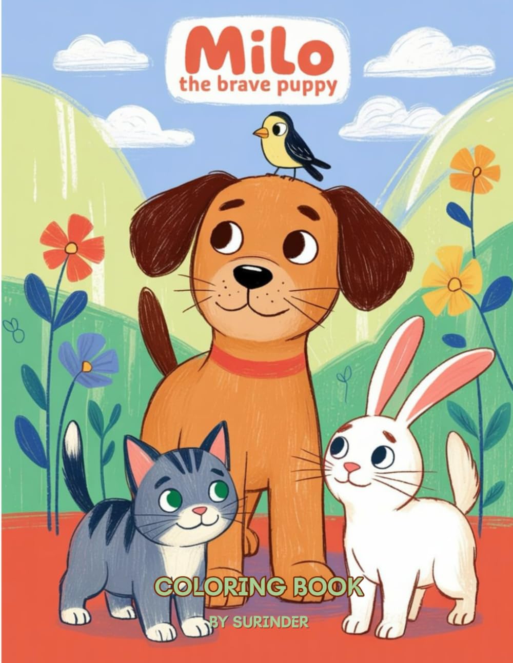 Milo the Brave Puppy: Coloring Storybook
