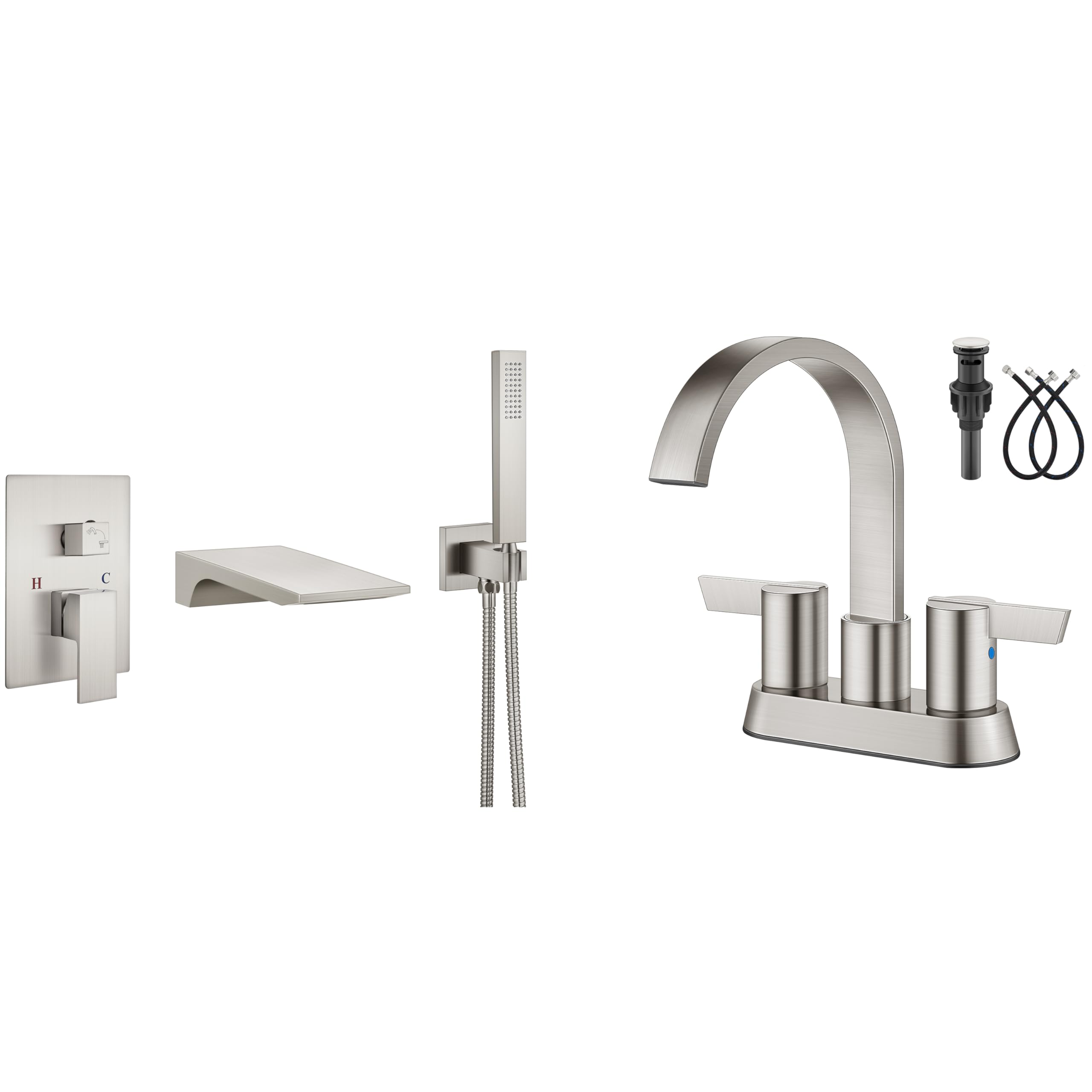 Hcfyauis Wall Mount Bathtub Faucet Bathroom Faucets