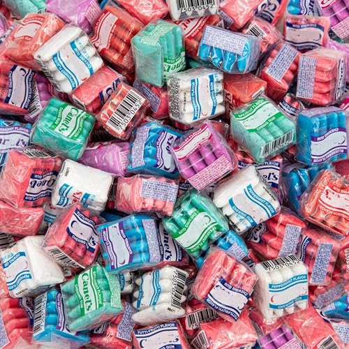 Mexican Chewing Gum | 1.5-Pound Bag | Assorted Flavors | 135 Individually Wrapped Mini Pouches | Mint, Cinnamon, Fruit & Floral Flavors | Gum Bulk for Office & Travel