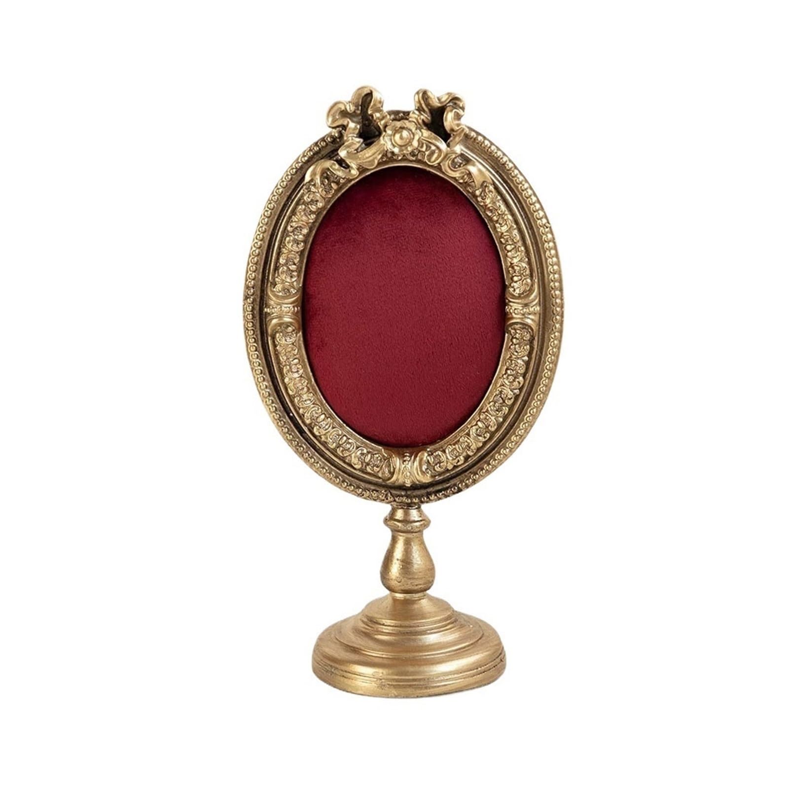 Estetyka Stojak na biżuterię z żywicy w stylu vintage aksamitem(Red)