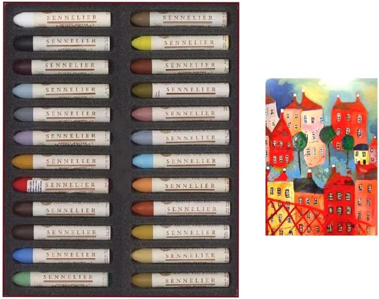 Sennelier Pastels Oil 24 colori Still Life - qualità artistica (importazione Francia) Made in France