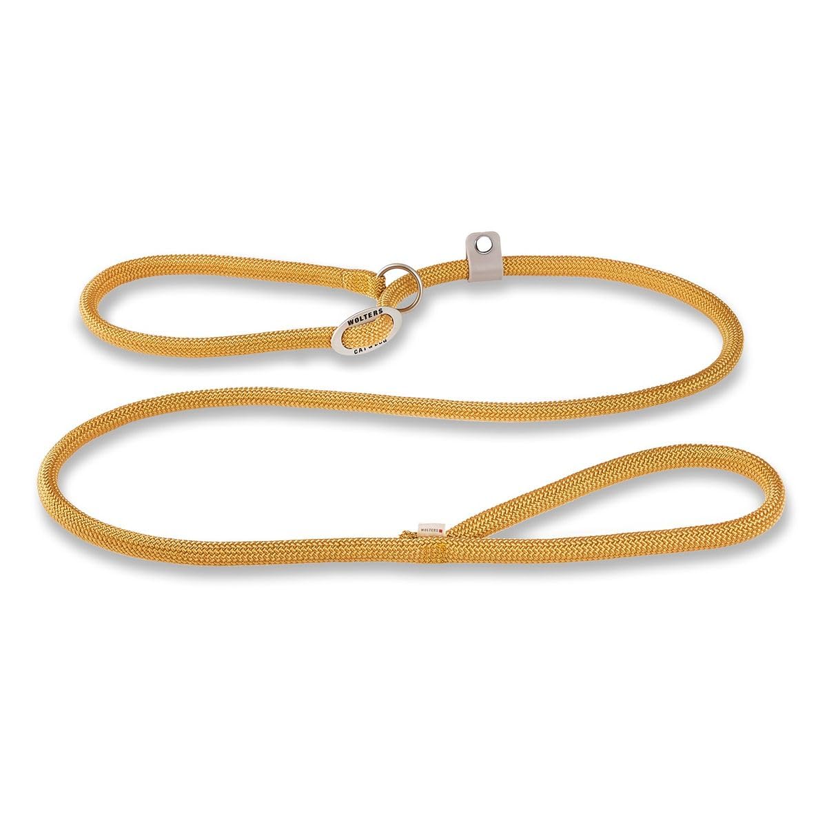 Wolters Moxonleine K2 Hundeleine Nylon Hunde Leine Aqua S-M (Curry gelb, 13mm)