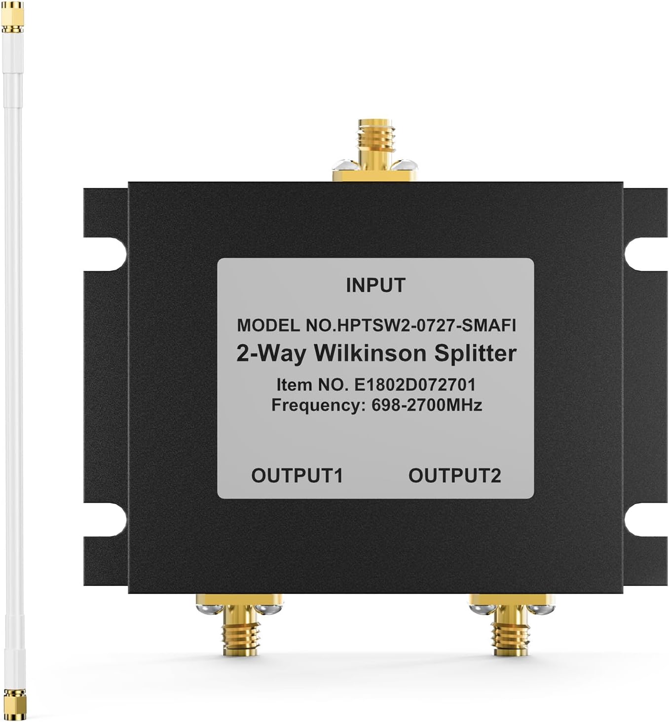 HiBoost Wide-Band 2 Way Splitter SMA-Female Connectors 698-2600 MHz for Signal Booster,Compatible with All US Carriers 2G/3G/4G LTE