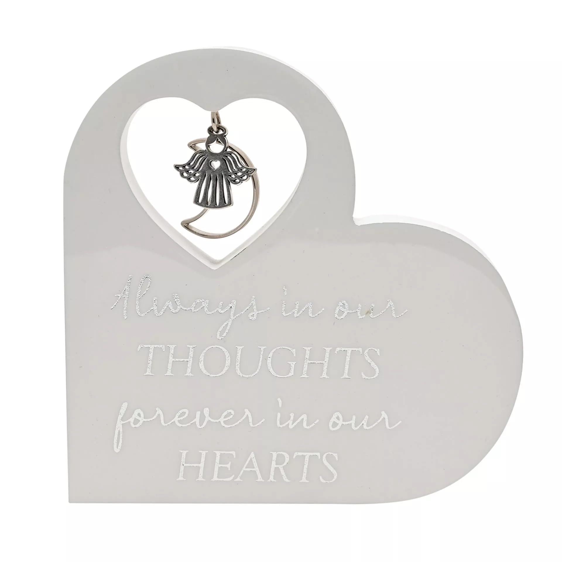 Thoughts of You Heart Mantel Plaque - In Our Thoughts