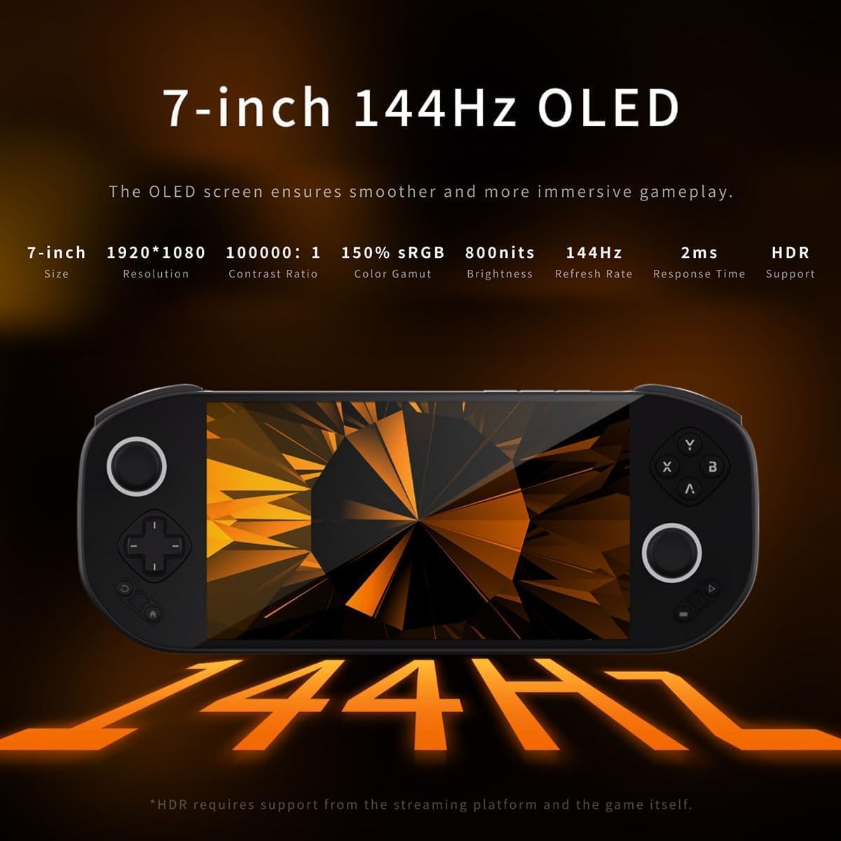 Mangmi Pocket Max Android Handheld Game Console, 7" 144Hz AMOLED Display, Snapdragon 865 8GB RAM 128GB Storage, Modular Magnetic Buttons, WiFi 6 Gaming Emulator with 8000mAh Battery (Grey) 3 61dRMcsvT1L. AC SL1200