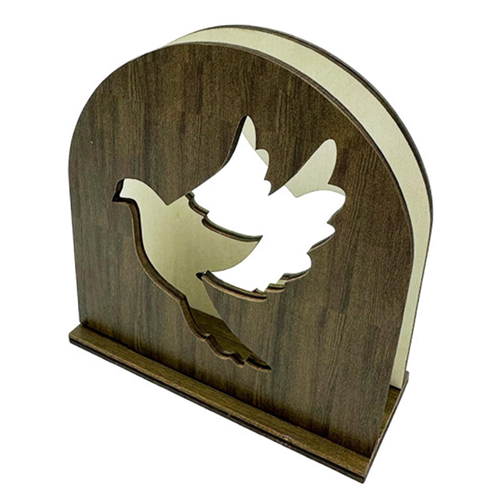HENYGEN Carved Wooden Tissue Dispenser Paper Towel Holder for Stylish Home and Restaurant Table Setting Traditional Napkin Stand