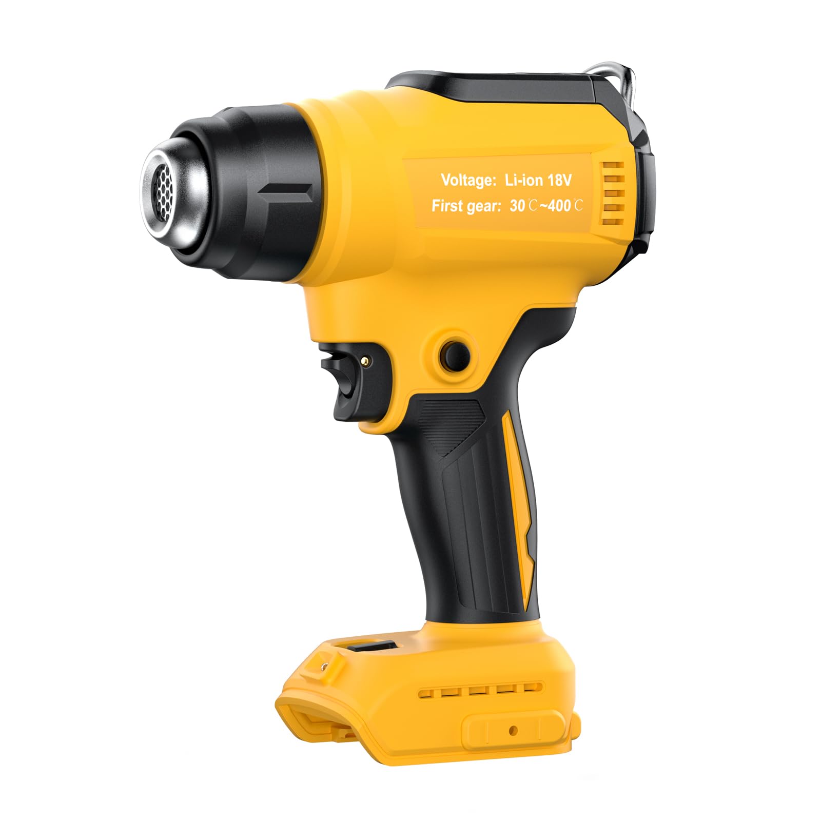 Pistola ad aria calda senza fili per batteria Dewalt da 20 V (senza batteria) pistola termica per saldatura, piegatura dei tubi, rimozione del colore, pistola termica con 4 ugelli.