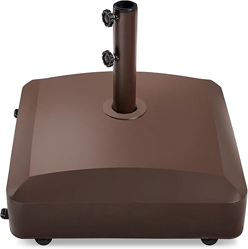 Best Choice Products Base de sombrilla móvil rellenable de capacidad de 123 libras, soporte de mercado resistente para patio, terraza, piscina con 4