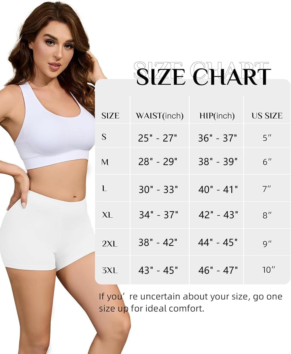 Cotton Boyshort Underwear for Women Cotton Boxer Briefs for Women Underwear Shorts 4 Pack - Image 5