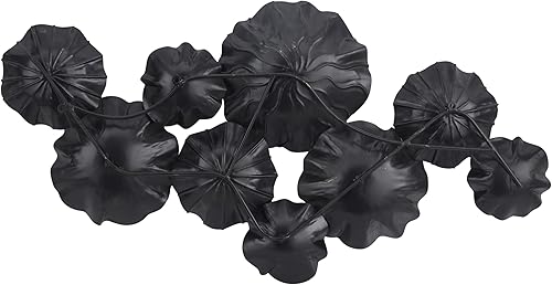 Miniatura 3 de CosmoLiving by Cosmopolitan Placa de metal para decoración de pared para el hogar, escultura de pared con patrón texturizado, arte de pared 46 x 4 x