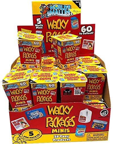 Worlds Smallest Wacky Packages Minis Series 1 Mystery Full case (24 Packs)