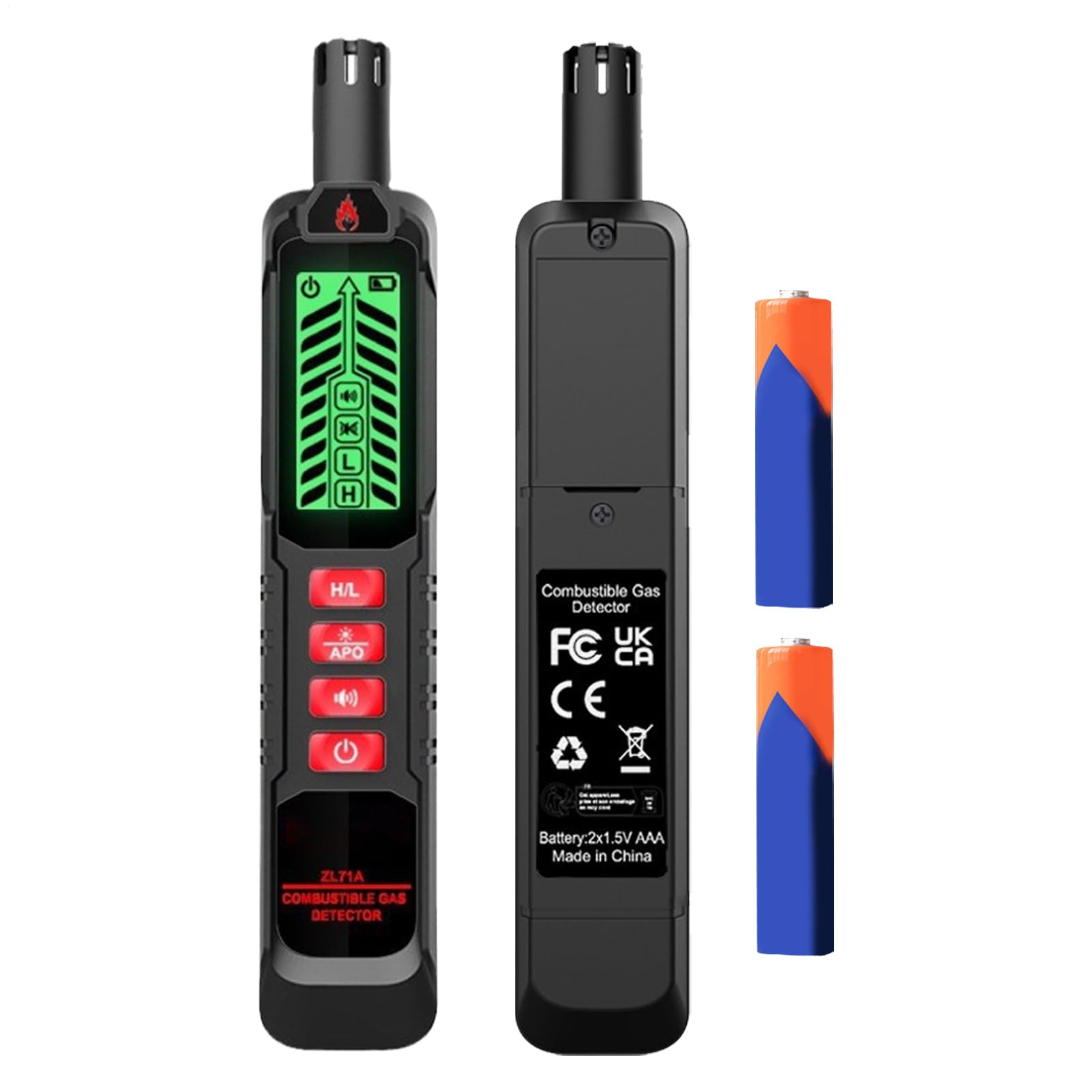 Détecteur de Fuites de Gaz,Avertisseur de Gaz Portable - Analyseur Portable Précis pour Sécurité Maison Cuisine Intérieur Restaurant Hôtel Voiture