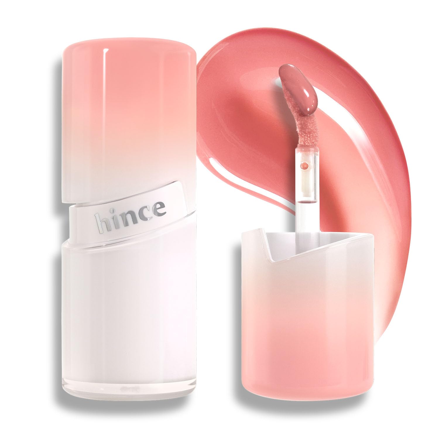 HINCE MIRROR DEW GLOSS – High-Shine Mirror Finish Lip Gloss, Non-Sticky Moisturizing Glassy Lip Tint, Dewy Glow, Layered Color, Line Smoothing, Vegan, Korean Makeup (KIND, 02)