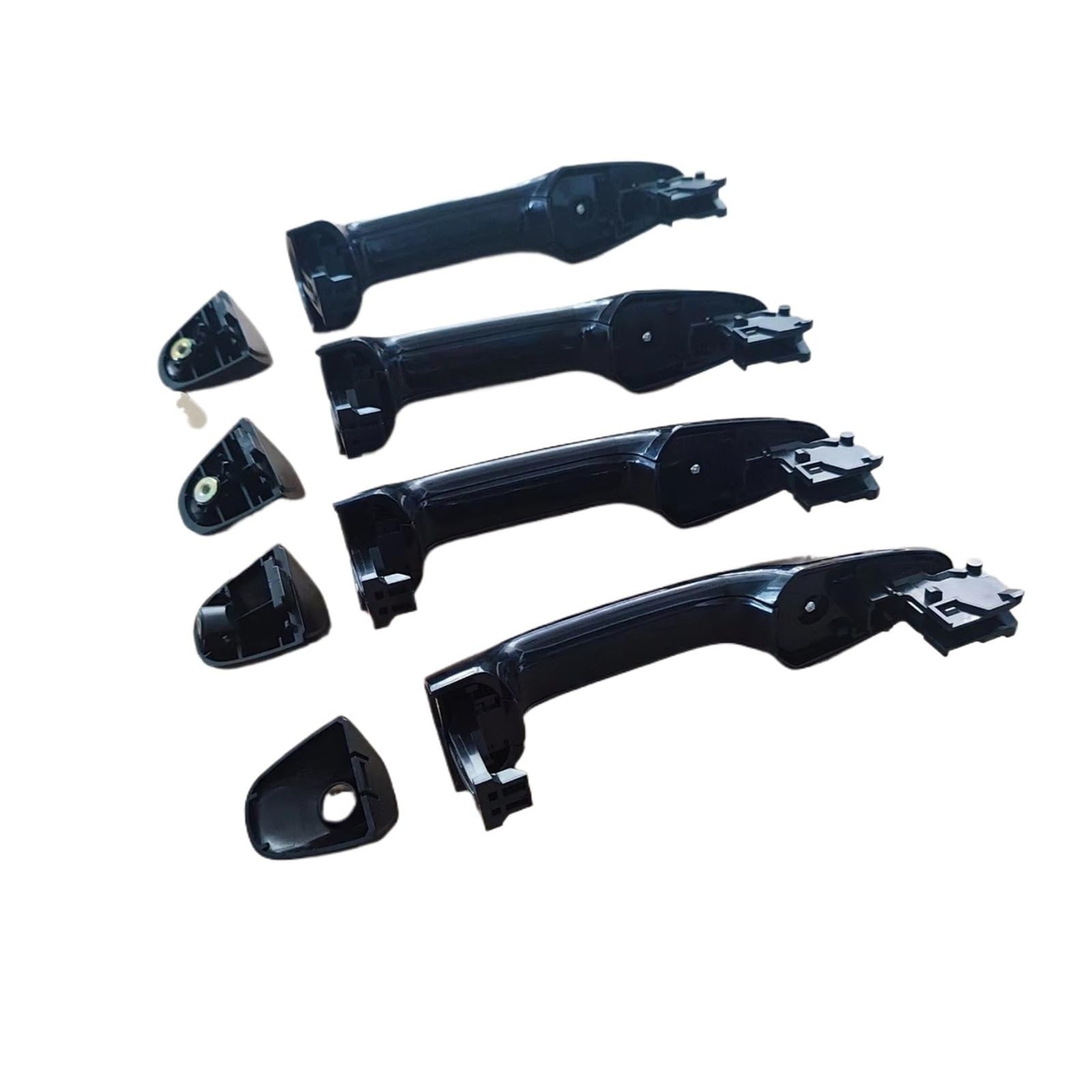 BYSKJZ Car Outer Door Handle Replacement for Toyota for Hilux for Revo 2015 2016 2017 2018-2022 for Rav4 2013-2016 4PCS Exterior Door Handle Chrome Black 692100K200(Black 4PCS)
