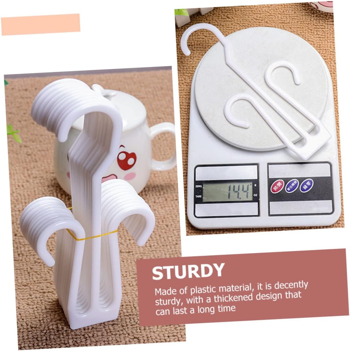 20Pcs Plastic Shoe Hanging Hooks for Shoes Drying and Display