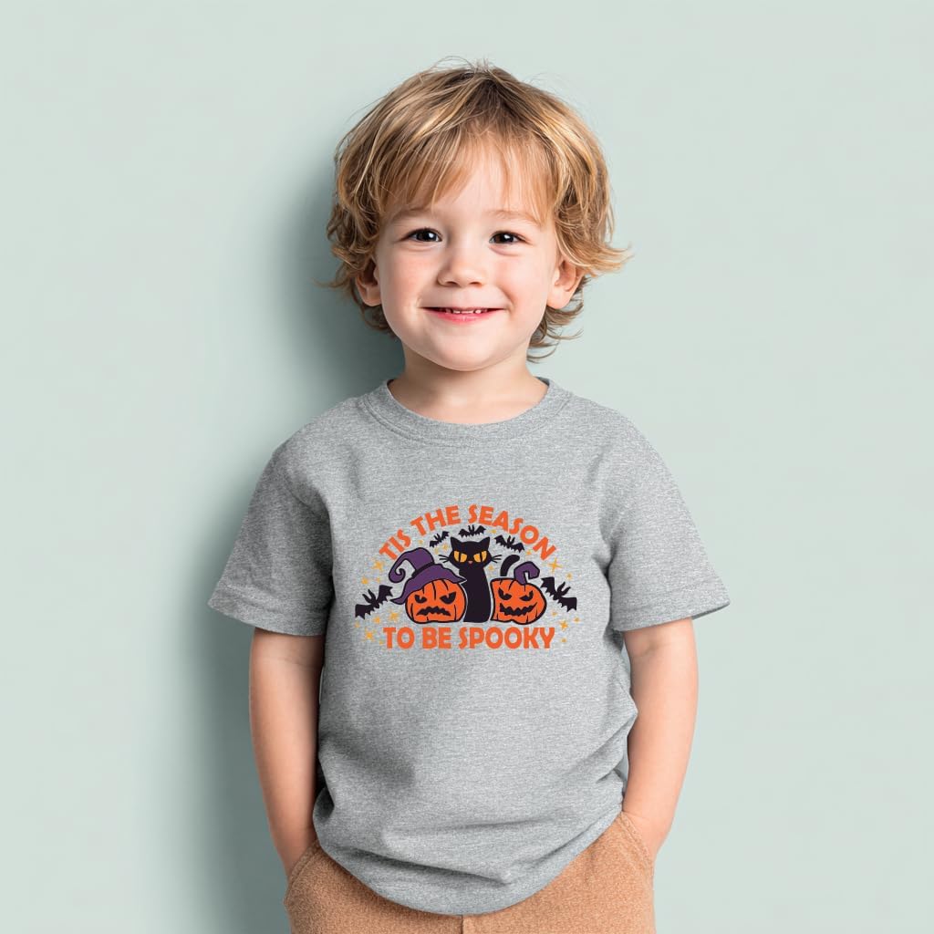 Halloween Shirts for Toddler Boys Girls Kids 2-8 Years, Unisex Pumpkin Ghost Bat Soft Cotton Short Sleeve Tee - Image 4