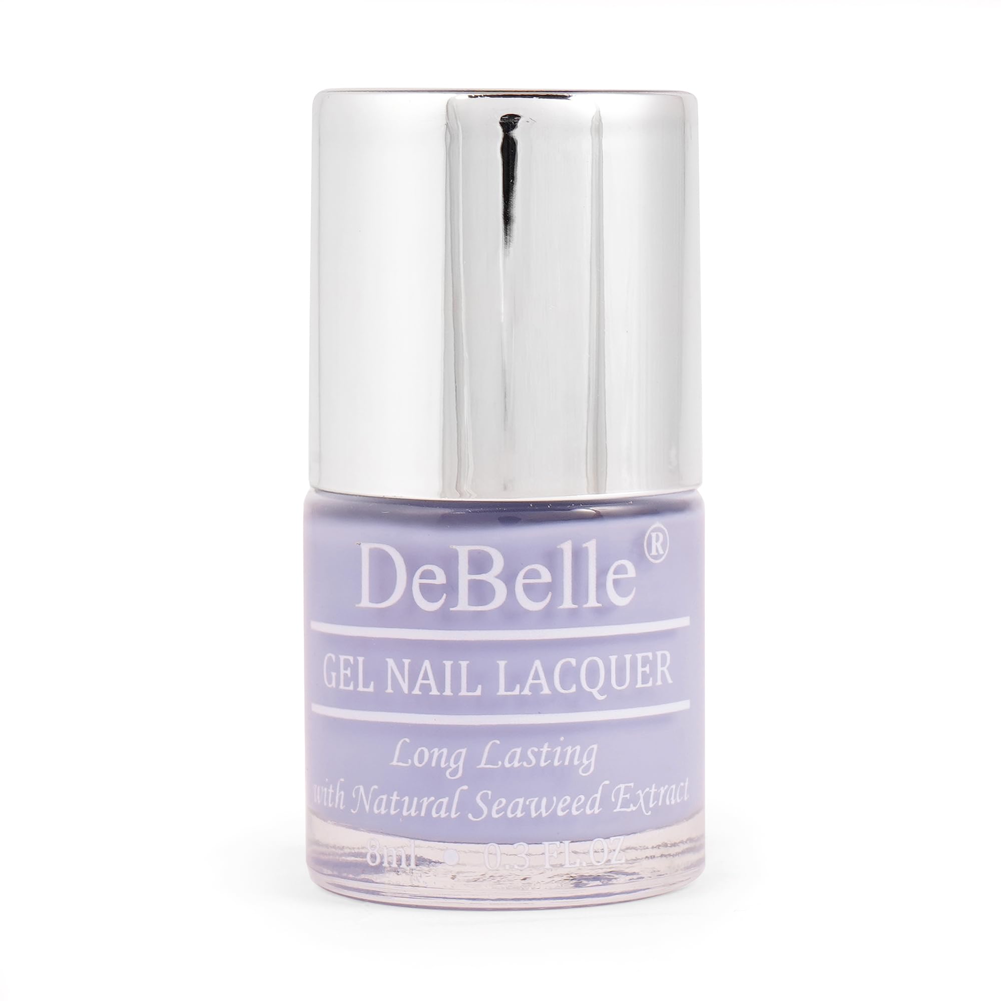 DeBelle Gel Creme Finish Nail Polish Blueberry Bliss (Light Lavender), 8 Ml - Enriched With Natural Seaweed Extract, Cruelty Free, Toxic Free
