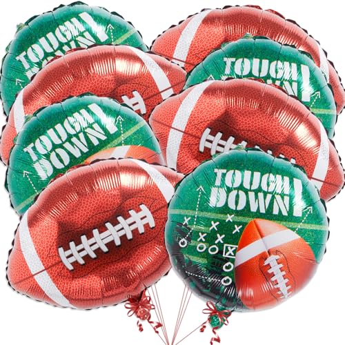 Ckepvo Football Balloons 8pcs Football Balloon Football Party Decorations Football Balloons Set for Tailgate Game Day Birthday Party Decorations