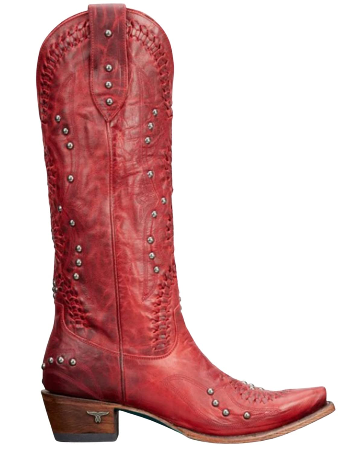 Lane Women's Cossette Tall Western Boot Snip Toe Ruby 9 M US