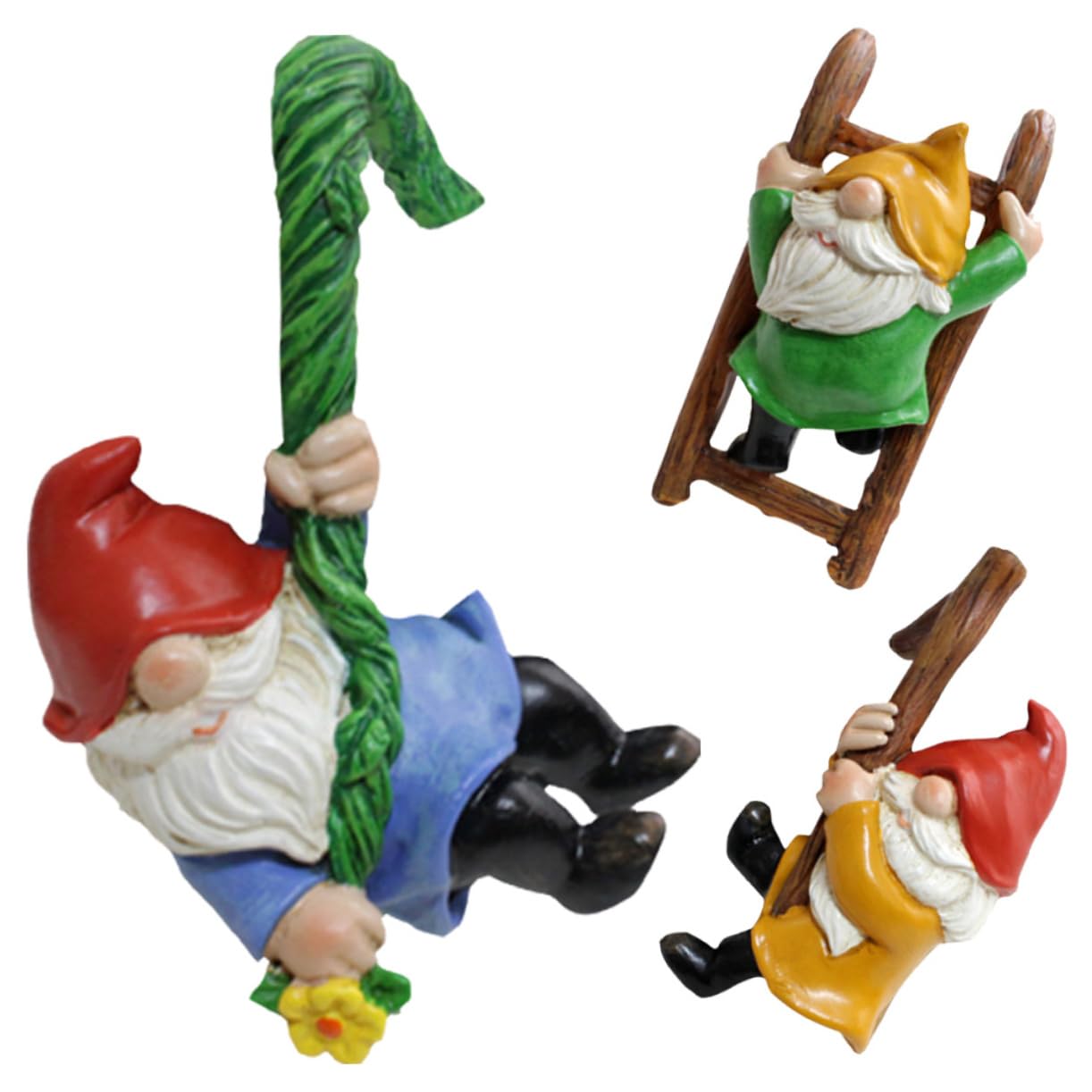 HEMOTON 2 Sätze Zwerg Blumentopf Anhänger Gartenzwerge Heimszenen Zwerge Gartendekorationen Freche Zwerge Gartenkletterfigur Mini Gartenzwerg Landschaftsmodell 3 Stücke * 2