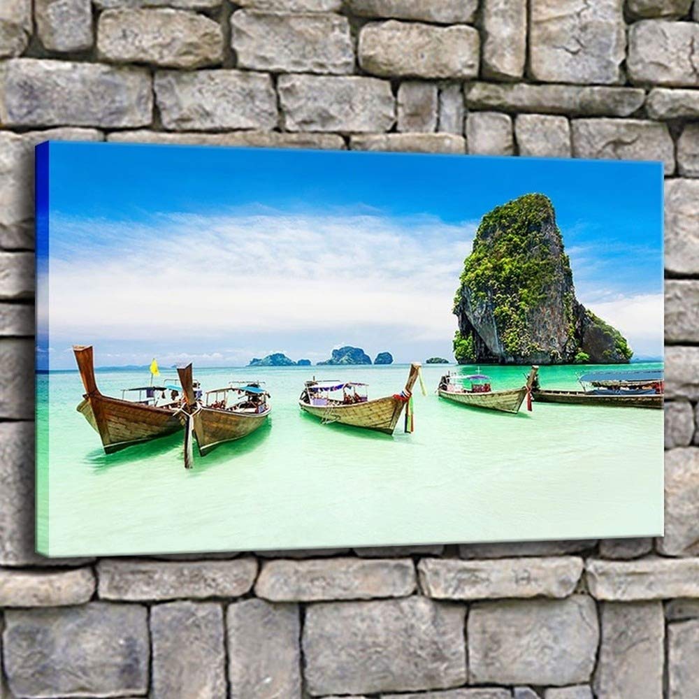 Peinture toile océan HD avec cadre haut de gamme pour intérieur