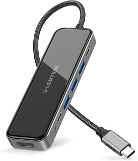 LENTION USB C Hub with 100W Power Delivery, 4K HDMI, USB 3.0 & Type C Data Compatible with 2023-2016 MacBook Pro 13/15/16, New Mac Air/Surface, Chromebook, More, Stable Driver Adapter (CB-CE35, Black)