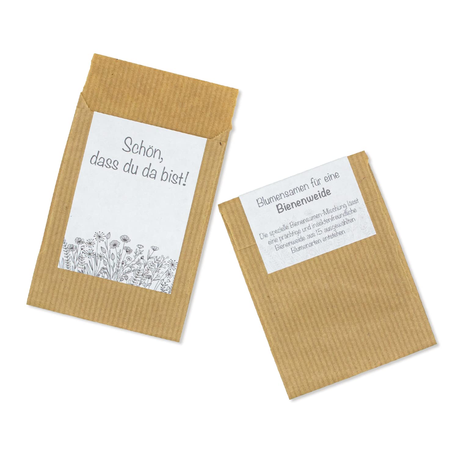 Bonbonnière et cartes de place, pour mariage, graines de fleurs, saule d'abeille, cartes de table, porte-nom, confirmation, baptême, Noël, anniversaire, invités, avec inscription « Schön, dass du da