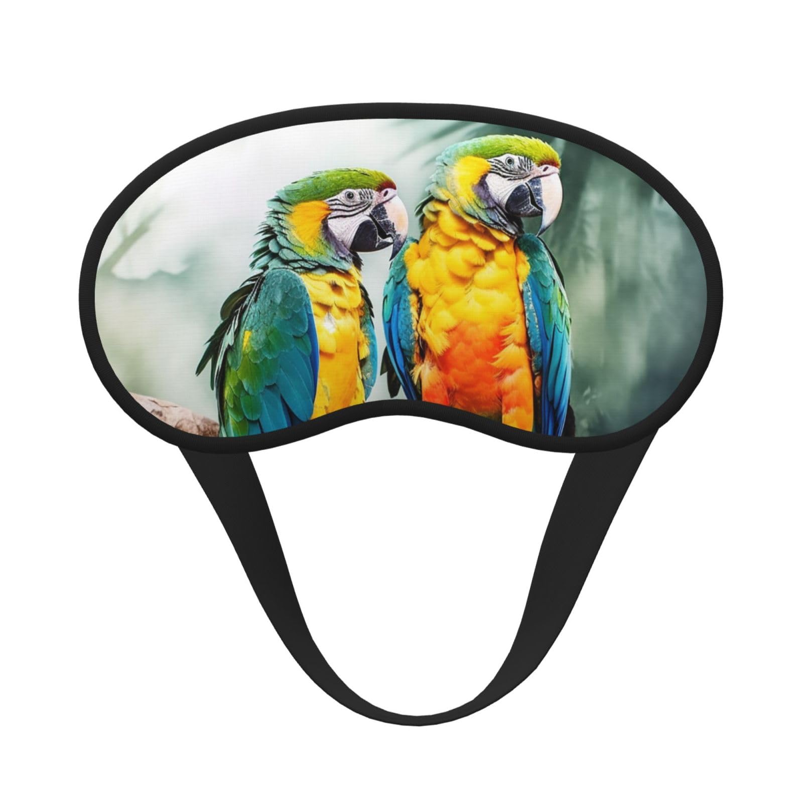 Sleep Mask for Side Sleeper Silk Sleeping Eye Masks with Elastic Strap Super Soft Eye Sleep Shade Cover Parrots Blackout Night Blindfold for Women Men Travel