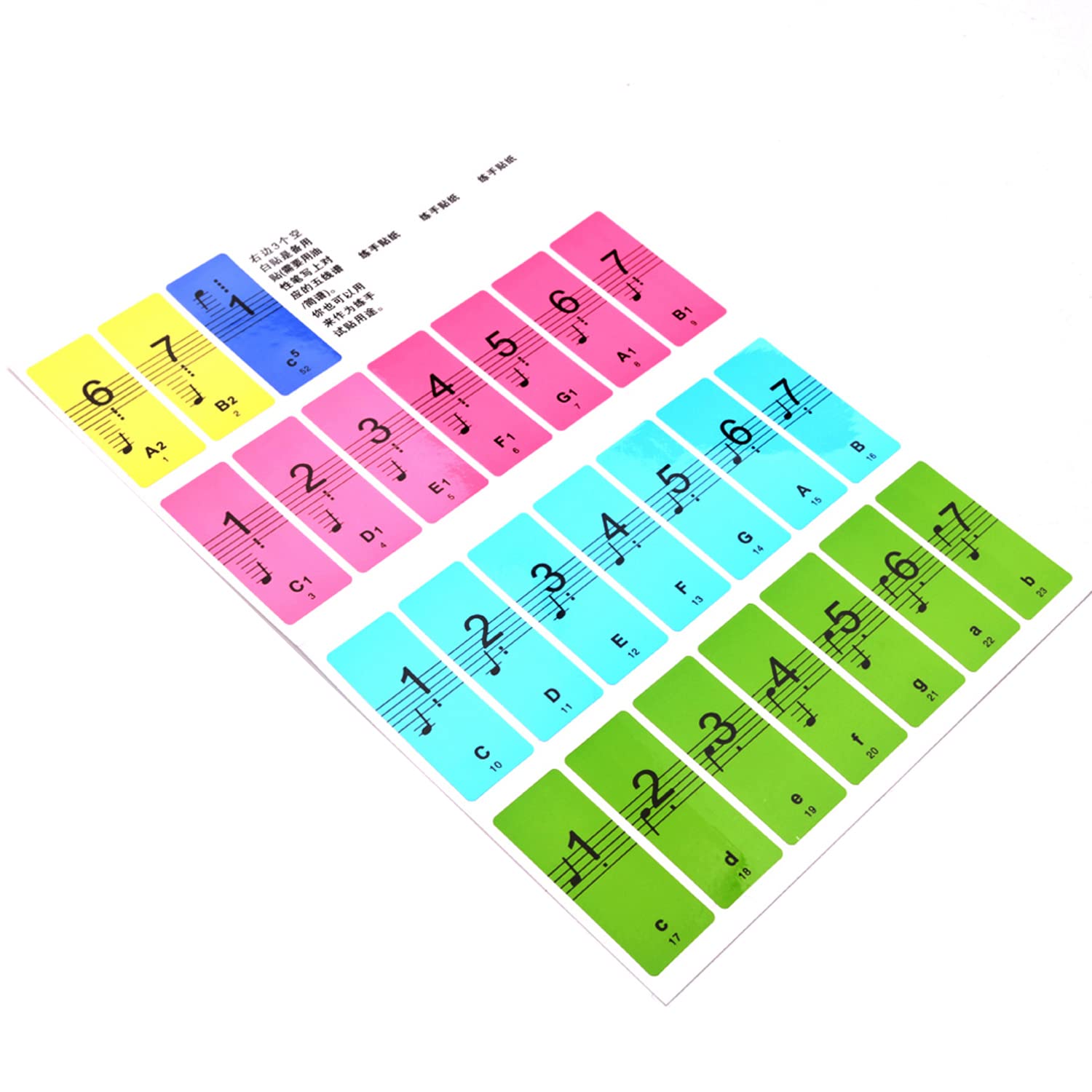 Autocollants de Touches de Clavier de Piano pour débutants pour 88/61/54 Touches Piano