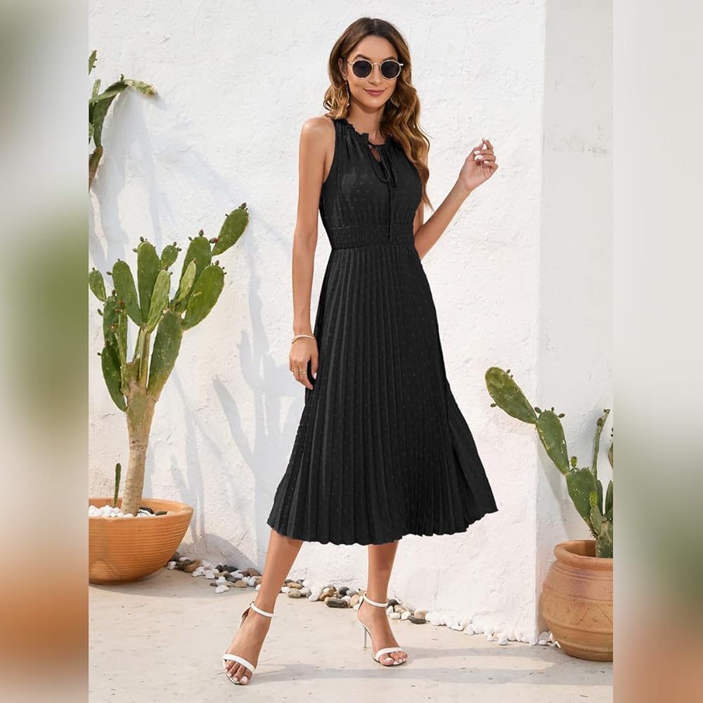 Amazon.com: EFOGEP Women's Midi Summer Dresses Halter Neck