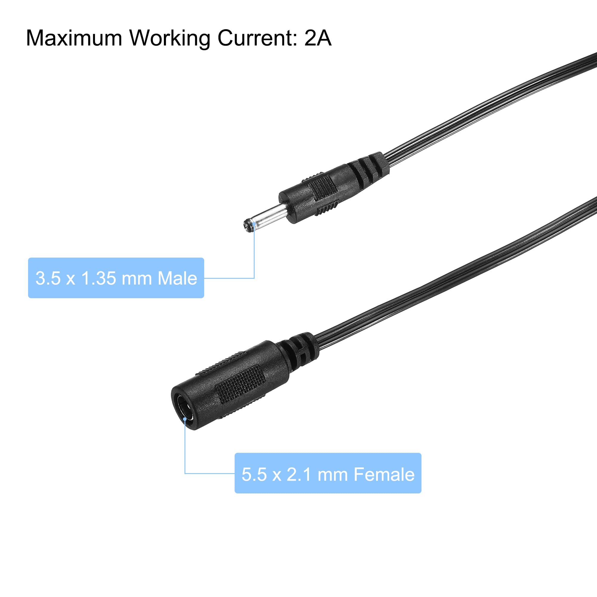 Pigtail Connector 5 Pcs DC Power Plug Mâle DC Power Plug Jack Coaxial Connecteur Adaptateur Avec 5.1 Canal Et Audio Hi-FI Conception Structurelle Différente 1.3mm X... 12v Connectors