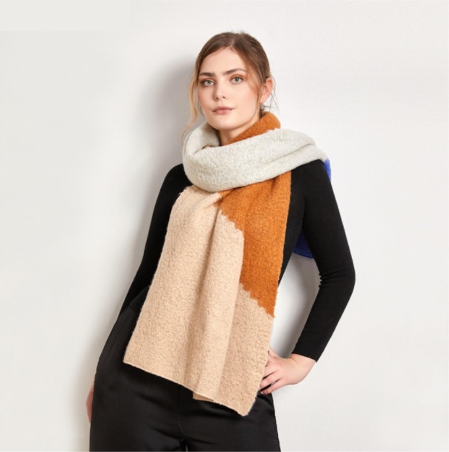 RUVOO Sciarpa Foulard Scialle Scarf Sciarpa Da Donna Invernale Scialle Lungo Imitazione Cashmere Invernale Morbido E Spesso Sciarpe Stole
