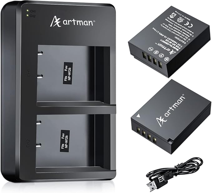 NP-W126 NP-W126S - Caricatore Doppio Con Connettore USB-C Per Fujifil - Foto 5