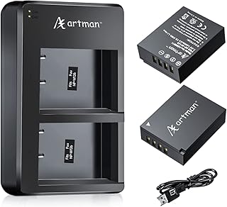 Artman NP-W126 NP-W126S Battery 2-Pack and Dual USB Charger Comptible with X-T2, X-T1, X-T3,X-A5,X-A3,X-A7,X-A10,X-A20,X-A2,X-A1,X-E3,X-E4, X-E2, X-E1,X-E2S, X100F,x100V,X-H1, X-M1, X-Pro2,X-Pro3 X-Pro1, X-T20, X-T10,X-T30,X-T100,X-T200,FinePix HS30EXR hs33exr camera