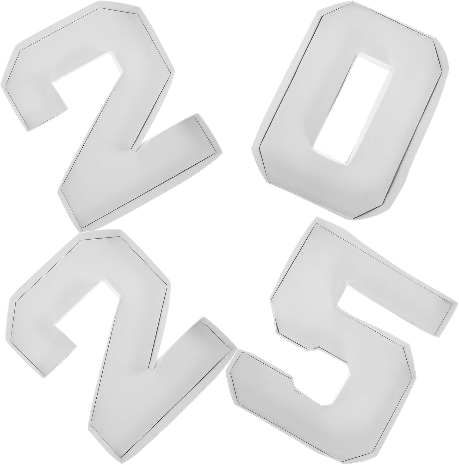 ibasenice 4pcs Birthday Candy Boxes Number 2025 Paper Display Boxes White Fillable Sweets Containers Party Favor Decorative for Wedding and Celebration