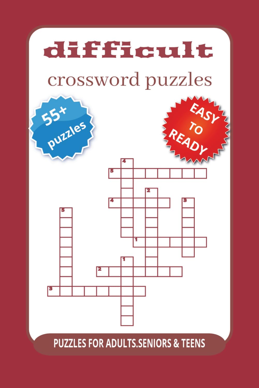 difficult crossword puzzles book: The Ultimate Difficult Crossword Puzzle Book: Large Print Challenges for Sharp Minds