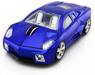 Wireless Sports Car Mouse Laptop Desktop Computer Mice 2.4G USB Optical Mouse (Blue)