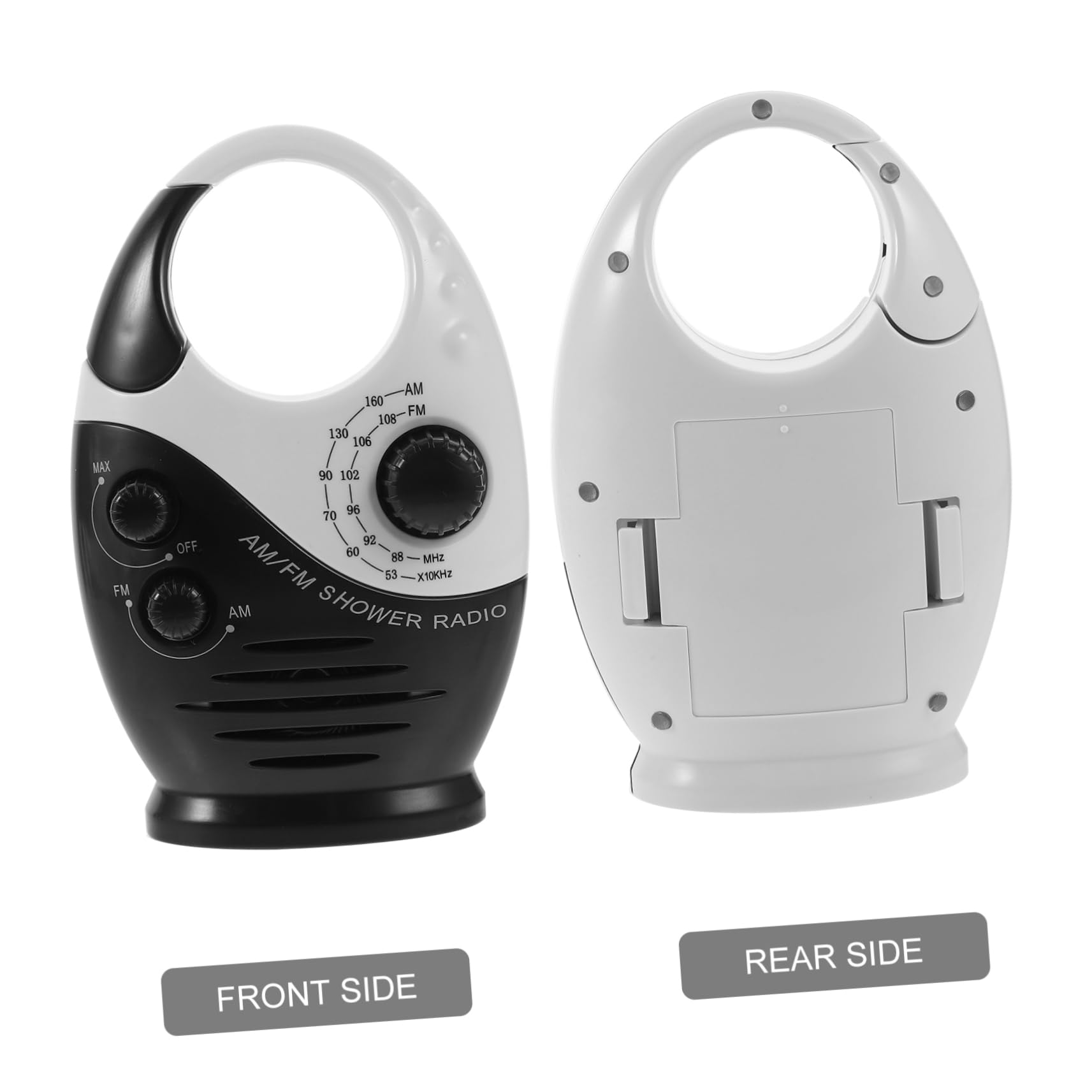 Angoily Radio De Baño Portátil Miniradio De Ducha con Asa Superior para Baño para Uso Duchas y Piscina Ligera