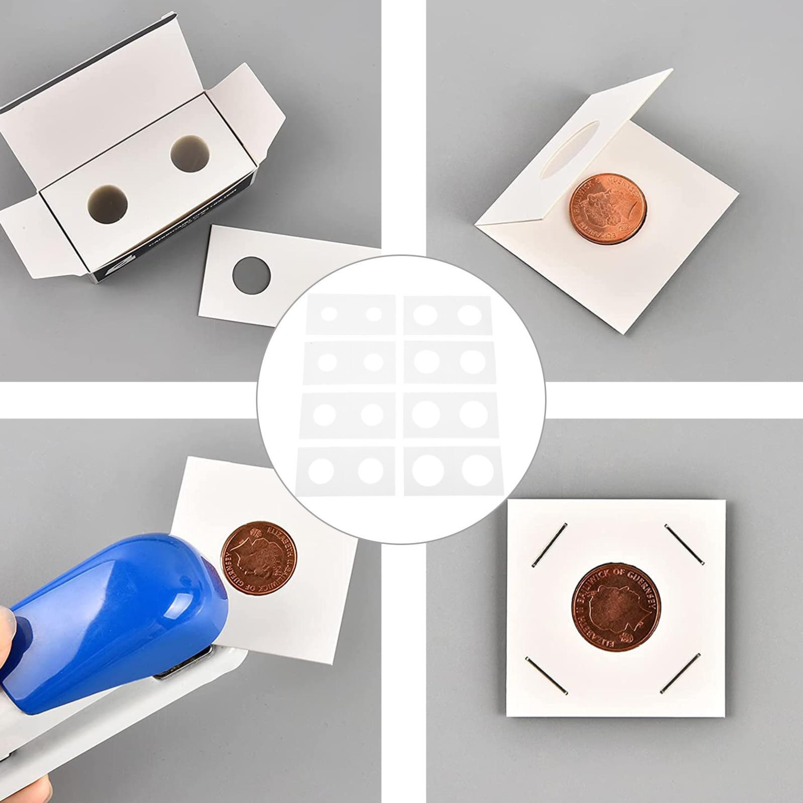 Raccoglitore Dimensioni 400 Collezione per Monete e a in da Proteggere e Esporre Monete di Varie 17,5 a 31,5 Mm per Collezionisti