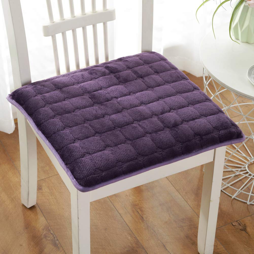 Coussin de chaise violet 40x40 cm déhoussable et antidérapant