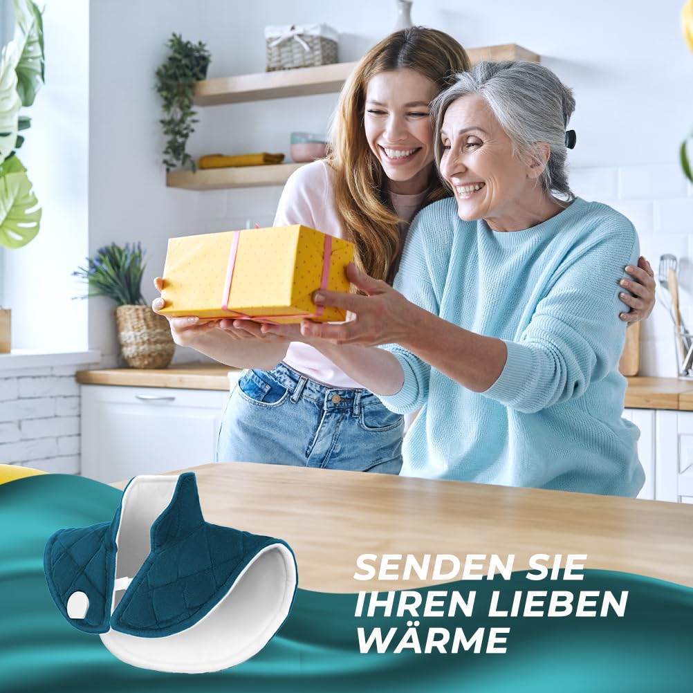 Gewichtetes Heizkissen für Nacken Schulter, Automatische Timer Abschaltung, 5 Temperaturstufen Nackenwärmer Schulterwärmer Waschbar, Wärmekissen Nacken Schulter Für Mütter, Frauen, Mama, Papa