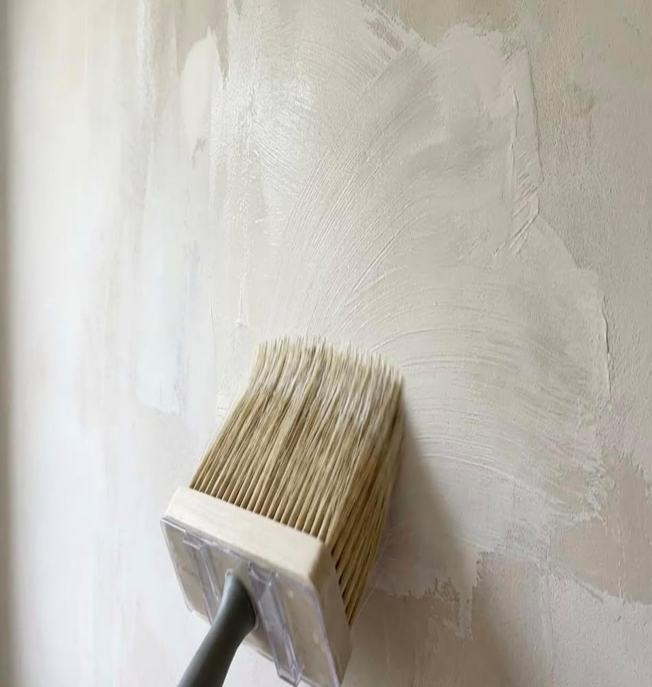 Meoded Lime Wash Brush – Professional Crosshatch Brush for Limewash & Mineral Paints, Natural Bristle Blend