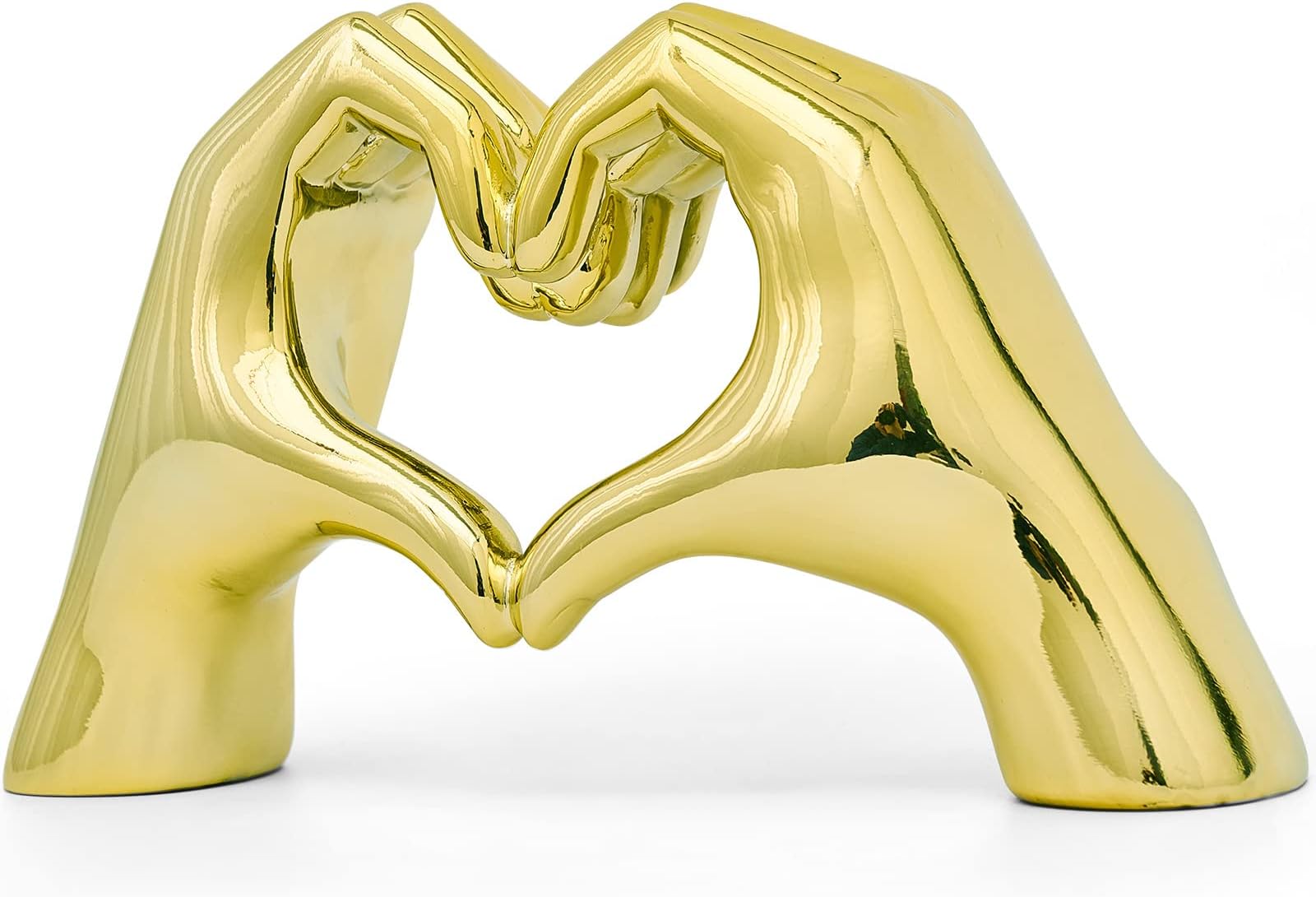 Heart Hands Gold Decor,Love Hand Statue Heart Shape
