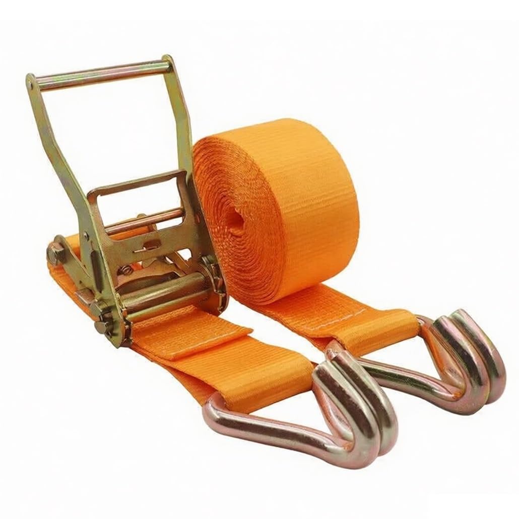 Correas de Amarre con trinquete, Correa con trinquete de Alta Resistencia para Equipos de jardinería, remolques de Camiones, Kayaks y techos de automóviles.(W 10cm/3.9In,6.0m/19.7Ft)