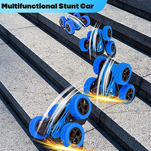 Rcfunkid Remote Control Car, 4Wd Rc Cars With Double Sided 360 Degrees Tumbling And Rotating, 2.4Ghz Rc Stunt Car With Led, Rc Car Toys For 8 Year Old Boys Girls #TOP2