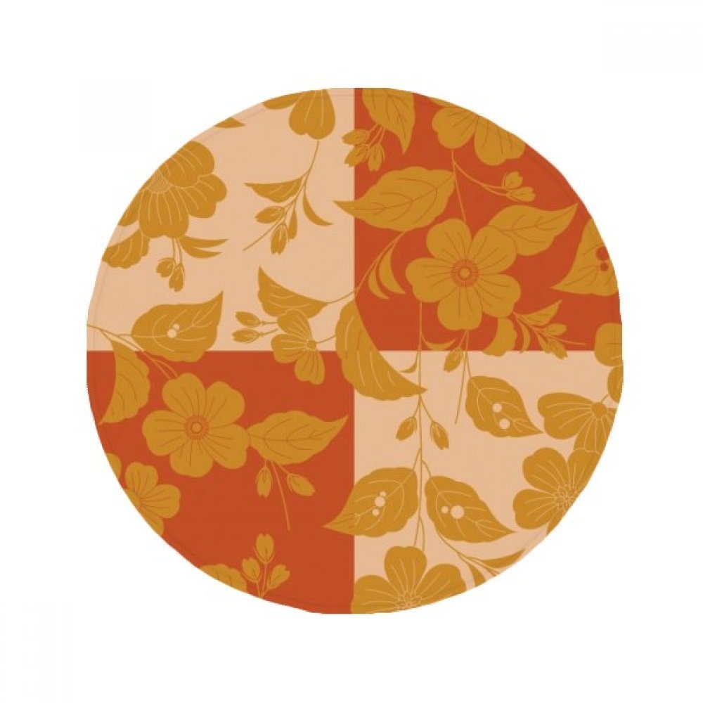 Tapis antidérapant japonais 50cm avec motif fleur jaune pour cuisine et bain sécurisés